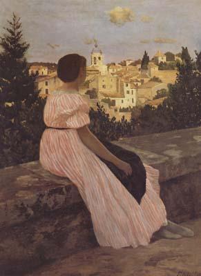 Frederic Bazille The Pink Dress (mk06) oil painting image